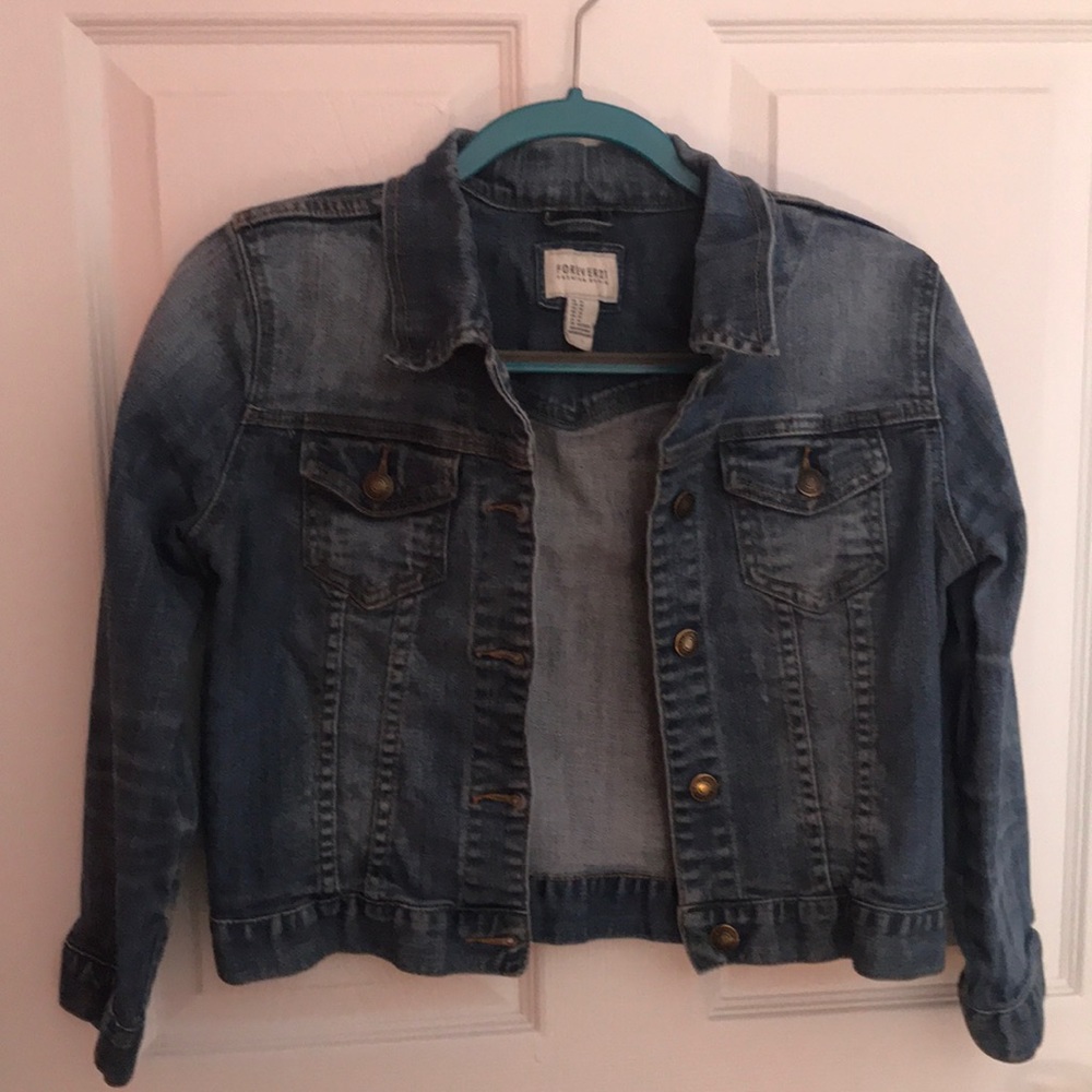 Forever 21 Cropped Jean Jacket